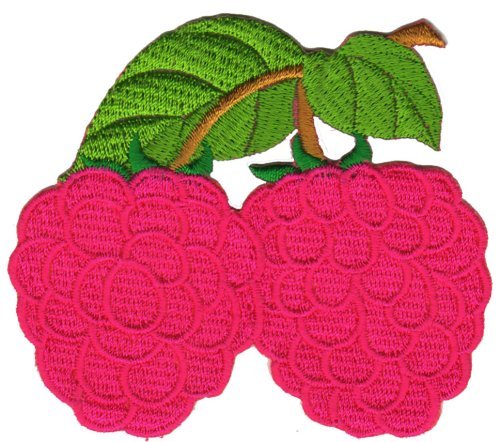 Bestellmich Himbeere Rosa Aufnäher Bügelbild Patch Applikation von Bestellmich