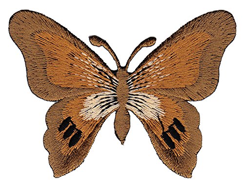 Bestellmich Schmetterling Falter Braun Aufnäher Bügelbild Patch Applikation von Bestellmich