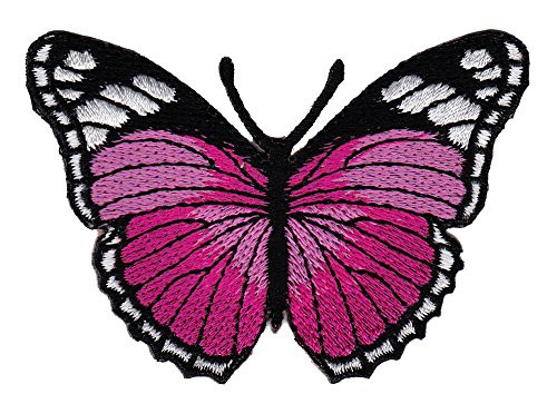 Bestellmich Schmetterling Falter Pink Aufnäher Bügelbild Patch Applikation von Bestellmich