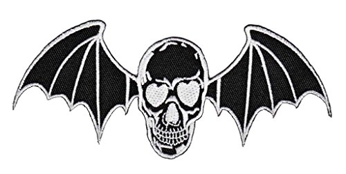 Bestellmich Totenkopf Fledermaus Aufnäher Bügelbild Patch Applikation von Bestellmich