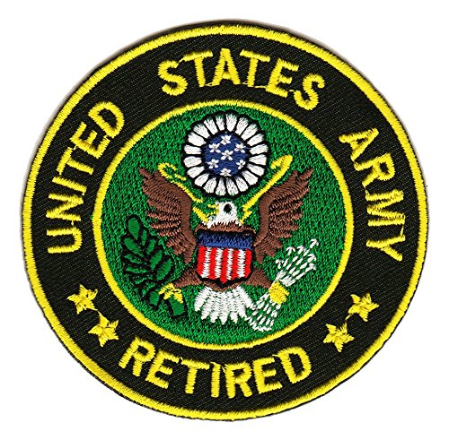 Bestellmich United States Army Retired Aufnäher Bügelbild Patch Applikation von Bestellmich