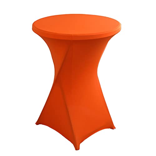 Bestenrose Stehtischhusse Stretch Cocktail Tischdecke für Stehtische Bistrotische Hochzeit Bankett Party Maschinenwäsche Mehrere Farben Zur Auswahl (Orange, 80x110cm) von Bestenrose