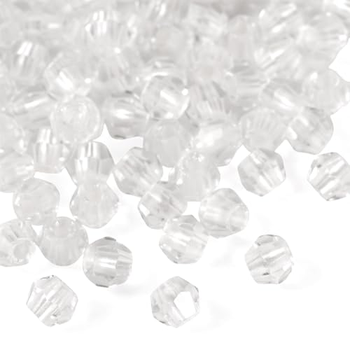 Bestewelry 200 Stück facettierte Doppelkegel transparente Glasperlen, 4 mm, rhombische Glasperlen, gefärbter Kern, Kristallperlen für Schmuckherstellung, DIY, Armband, Halskette, Weiß Bestewelry 200 Stück facettierte Doppelkegel transparente Glasperlen, 4 mm, rhombische Glasperlen, gefärbter Kern, Kristallperlen für Schmuckherstellung, DIY, Armband, Halskette, Weiß von Bestewelry