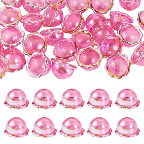 Bestewelry 30 Stück 24 mm Acryl-Blumen-Perlenkappen, Windglocken-Perlen, Endkappen, Multi-Petal, Trompete, Blumen, Abstandshalter für DIY-Windspiele, baumelnde Ohrringe, Schmuckherstellung, Dunkelrosa Bestewelry 30 Stück 24 mm Acryl-Blumen-Perlenkappen, Windglocken-Perlen, Endkappen, Multi-Petal, Trompete, Blumen, Abstandshalter für DIY-Windspiele, baumelnde Ohrringe, Schmuckherstellung, Dunkelrosa von Bestewelry