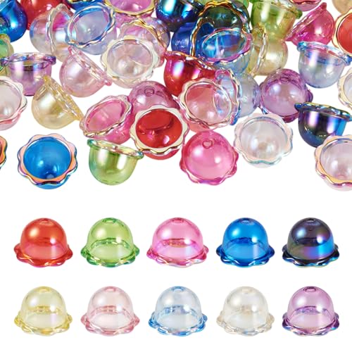 Bestewelry 40 Stück 24 mm Acryl-Blumen-Perlenkappen, bunte Windglocken-Perlen, Endkappen, Multi-Petal, Trompete, Blumen, Abstandshalter für DIY-Windspiele, baumelnde Ohrringe, Schmuckherstellung Bestewelry 40 Stück 24 mm Acryl-Blumen-Perlenkappen, bunte Windglocken-Perlen, Endkappen, Multi-Petal, Trompete, Blumen, Abstandshalter für DIY-Windspiele, baumelnde Ohrringe, Schmuckherstellung von Bestewelry