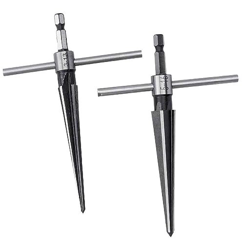 Bestgle 2 konische Reibahlen, Reibahle für konische Löcher aus Metall, Reibahle, mit T-Griff, Loch für Brückenstift, tragbar zum Bohren mit Griff für konische Löcher auf dem Teil Bestgle 2 konische Reibahlen, Reibahle für konische Löcher aus Metall, Reibahle, mit T-Griff, Loch für Brückenstift, tragbar zum Bohren mit Griff für konische Löcher auf dem Teil von Bestgle