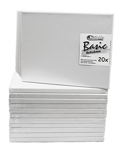 Keilrahmen -Basic- 13x 18cm (20 Stück) Angebot Leinwand Rahmen bespannt aus100% Baumwolle von Besthobby