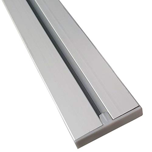 Vorhangschiene Aluminium - Silber "1 Lauf" 120cm - Flache Gardinenschiene (7mm) - inkl. Vorhanggleiter von Bestlivings