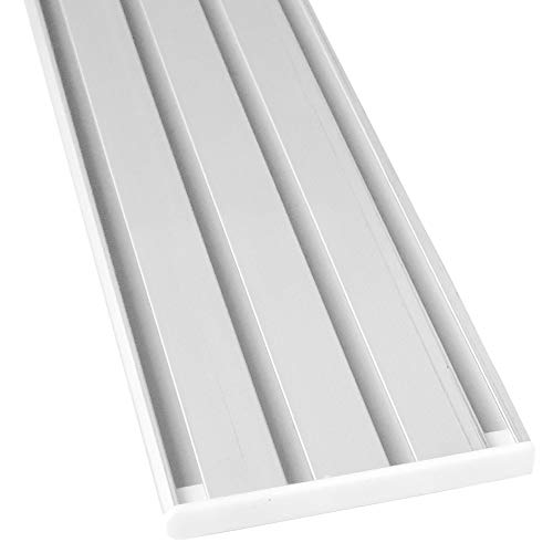 Vorhangschiene Aluminium - Weiß "4 Lauf" 240cm (2x120cm) - Flache Gardinenschiene (7mm) - inkl. Vorhanggleiter von Bestlivings