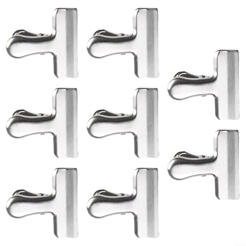 Besttoolifes 8/12 Stück Edelstahl-Chipbeutel-Clips, robust, luftdichter Verschluss, für Kaffee, Lebensmittel, Beutelklemmen für luftdichten Verschluss, für Büro, Küche, Zuhause (12 Stück) von Besttoolifes