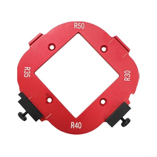 Besttoolifes Radius Jig Router Template Corner Routing Guide Arc R40 R50 R30 R35 Holzbearbeitungswerkzeuge, Legierungsmaterial, rote Holzbearbeitung, Radius, Schnellvorrichtung, Fräsvorlage (30–50R) von Besttoolifes