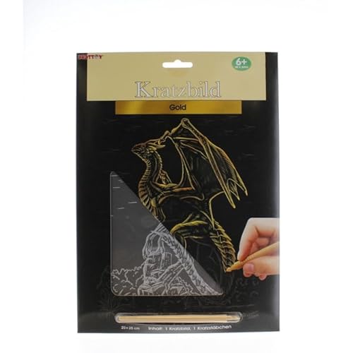 Besttoy - Kratzbild - Drache - Gold von Besttoy