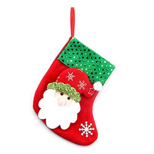 Bestvisse Blinkender Weihnachtsstrumpf Neuheit Socke weiches Tuch glitzernde Socken Party Urlaub Ornament lustig von Bestvisse