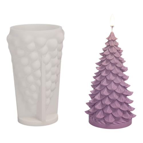 Bestvisse Silikon-Kerzenformen für Weihnachtsbaum, Tannenzapfen, Epoxidharz, handgefertigte Kerzen, Seife, Weihnachten, Schokolade, Fondant von Bestvisse