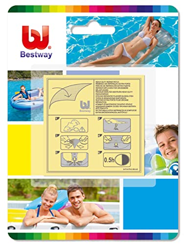 Bestway Sehr widerstandsfähig, selbstklebend, aufblasbar, Reparaturflicken, Set mit 10 Patches von Bestway