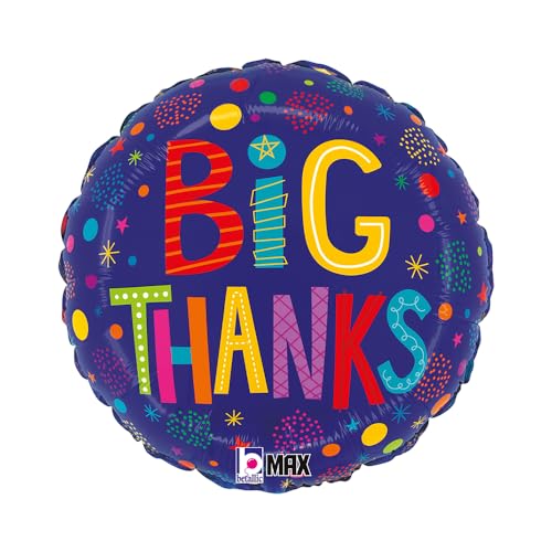 Folienballon Big Thanks Blue 45,7 cm von Betallic Balloon Co