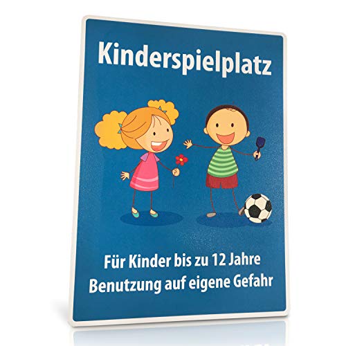 Betriebsausstattung24® Spielplatzschild Kinderspielplatz | Vandalismus geschützt - Anti-Sticker-Beschichtung | Aluminium | 48,0 x 66,0 cm | 2 mm (Für Kinder bis 12 Jahre) von Betriebsausstattung24