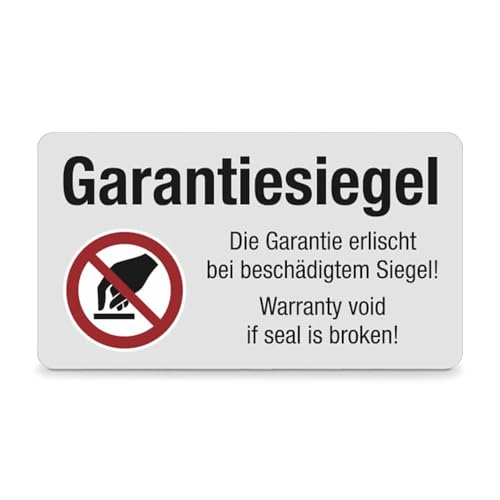 Garantiesiegel zur optischen Garantiesicherung zum Schutz von Waren und Verpackungen - 500 Aufkleber auf Rolle- Schachbrettfolie- BxH: 4,5 x 2,5 cm - Manipulationssicherung von Betriebsausstattung24