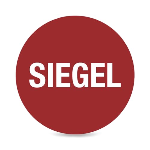 Sicherheitssiegel zur allgemeinen Kontrolle zum Schutz von Waren, Verpackungen... "Siegel" - 15 Aufkleber auf Bogen - Dokumentenfolie - Durchmesser: 3,0 cm - Manipulationssicherung von Betriebsausstattung24