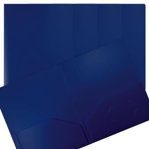 Schwere blau Kunststoff 2 Pocket Portfolio Ordner, Brief Größe Poly Ordner durch eine bessere Office Products, 24 Stück, blau von Better Office Products