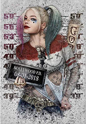 Better Selection Cartoon Film Charakter Harley Quinn Diamant Malerei DIY 5D Volldiamant Strass Mosaik Dekoration (30x40 cm) von Better Selection