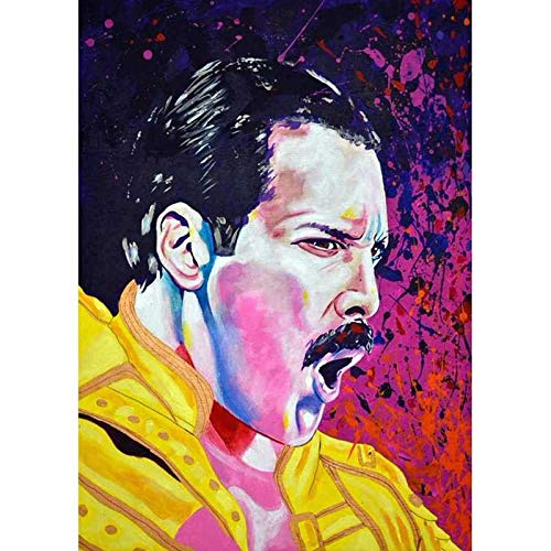 Better Selection DIY 5D Diamant Art Kit für Erwachsene Kinder, Queen Band Freddie Mercury Full Drill Stickerei Kreuzstich Bild Supplies Kunst Handwerk für Zuhause Wanddekoration Farbe 30 x 39,9 cm von Better Selection