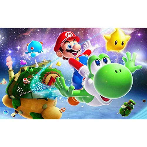 Better Selection DIY 5D Diamond Painting, DIY Diamond Painting Pictures, Super Mario Galaxy 2 Diamond Painting Mosaic, Cross Stitch, Rhinestone Painting Wall/Entrance/Office Decorations 30x40 cm von Better Selection