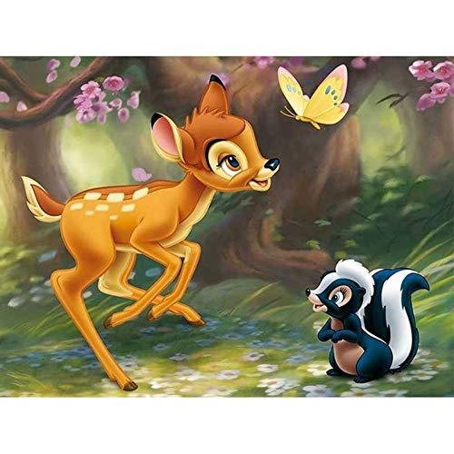 Better Selection DIY 5D Full Diamond Painting Kit, Bambi and Friends Diamond Art Kits for Adults Paint with Diamonds Kits Diamonds Stickerei by Numbers 30x40 cm von Better Selection