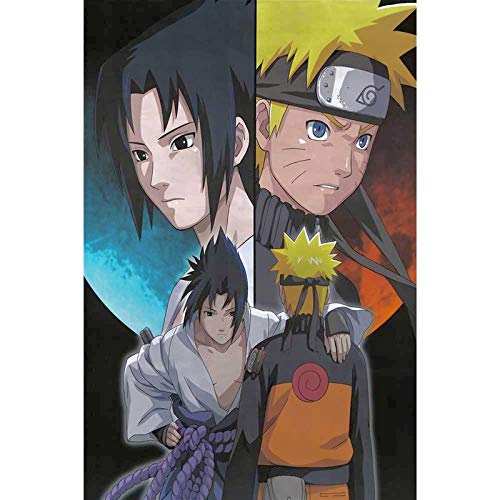 Better Selection DIY 5D Full Diamond Painting Kit, Uzumaki und Uchiha Sasuke Diamond Art Kits für Erwachsene Malen mit Diamanten Kits Diamanten Stickerei nach Zahlen 30x45 cm von Better Selection