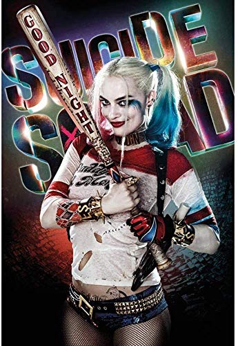 Better Selection Diamant-Stickerei Harley Quinn Suicide/Joker 5D DIY Volldiamant Gemälde Kreuzstich Diamant Mosaik Kit Handarbeit Home Art 30x40 cm von Better Selection