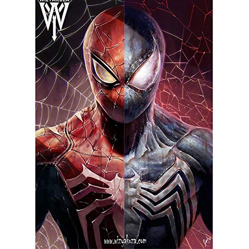 DIY 5D Diamantmalerei-Set, komplettes Bohrer, Superhelden-Vorbereitung, Stickerei, Kreuzstich, DIY Kunst Handwerk Home Wand Dekor (Diamant-Malwerkzeug) 30x40 cm Spiderman-Segmentierung von Better Selection