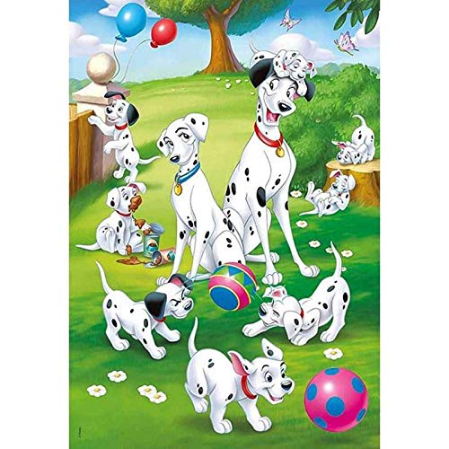 DIY 5D Diamond Painting, DIY Diamond Painting Pictures, 101 Dalmatians Pongo Und Perdita Diamond Painting Mosaic, Cross Stitch, Rhinestone Painting Wall/Entrance/Office Decorations 30x40 cm von Better Selection