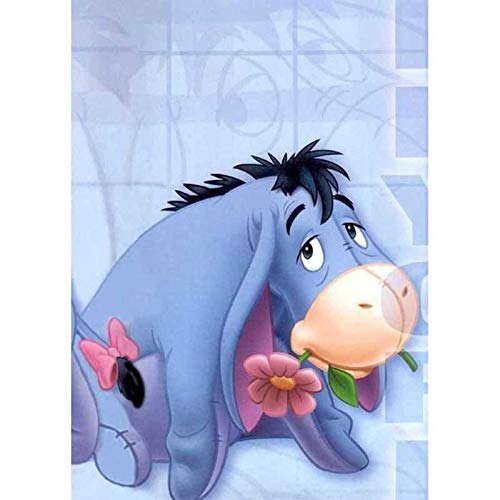 DIY 5D Diamond Painting, DIY Diamond Painting Pictures, Eeyore Winnie The Pooh Netter Esel Diamond Painting Mosaic, Cross Stitch, Rhinestone Painting Wall/Entrance/Office Decorations 30x40 cm von Better Selection