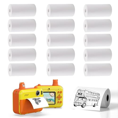 15 Rollen Sofortdruckkamera für Kinder, Nachfülldruckpapier, 57 mm x 25 mm, Kinderkamera-Druckpapier, Nachfüllpackung, mit den meisten Kinderkameras Sofortdruck, Sofortbildkamera für Kinder, von BetterJonny