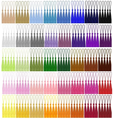 200 Stück Mini-Quasten, BetterJonny 40 Farben, seidige Quasten, handgefertigte Lesezeichen, Quasten für Heimwerker, Bastelbedarf, Heimdekoration von BetterJonny