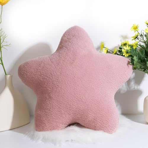 Bettschlange Kuschelkissen Kinder, Stern Kinderkissen, Weiche Flauschige Sternenkissen, Kissen Kinderzimmer Sternform Dekokissen für Mädchen & Jungen Zuhause Schlafzimmer,Lotuswurzel,30x30cm von Bettschlange