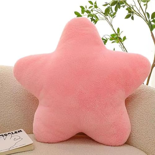 Bettschlange Kuschelkissen Kinder, Stern Kinderkissen, Weiche Flauschige Sternenkissen, Kissen Kinderzimmer Sternform Dekokissen für Mädchen & Jungen Zuhause Schlafzimmer,Rosa,30x30cm von Bettschlange