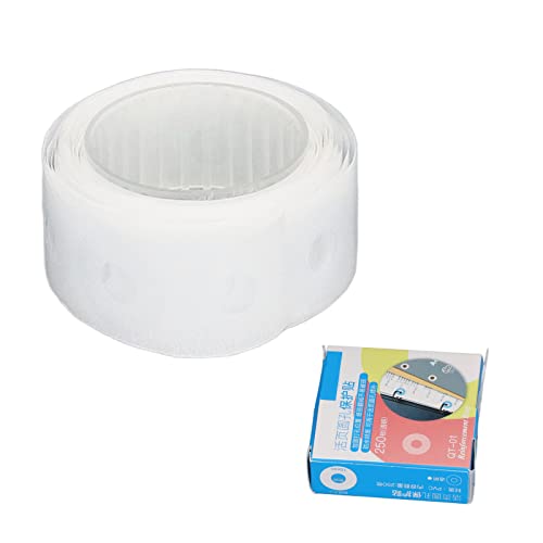 2pcs Loch Punch Verstärker Aufkleber, Lochverstärkungsaufkleber PVC Verstärkungsbezeichnungen Papierloch Verstärkung für Reparaturstanzlöcher (Klar) von Beufee