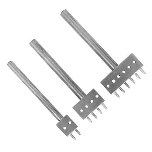 3pcs Abstands -Punch -Werkzeug, Ledernähte Punch Set Leder Bastelloch Loch -Abstandsloch -Puncher -Werkzeug für Handwerk (Abstand 8mm (2+4+6)) von Beufee