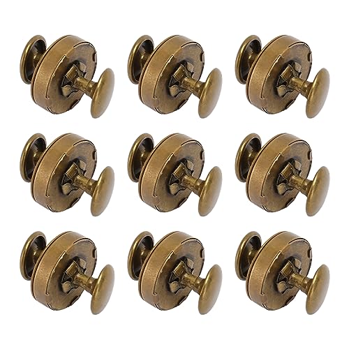 50 Sets magnetische Druckknöpfe, 18 x 5 mm, magnetische Druckknöpfe, magnetischer Geldbörsenverschluss, Legierung, magnetische Knöpfe für Geldbörsen, Taschen, Kleidung, Leder (Bronzer) von Beufee