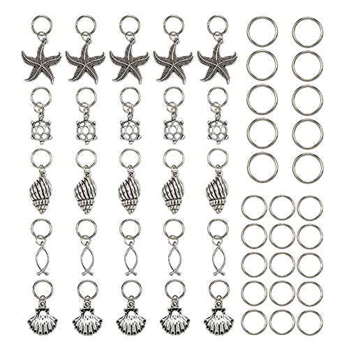 Anhänger-Zubehör, große Mengen zur Schmuckherstellung, Charms, antikes Silber, Meerestiere, Meereslebewesen, Charms, Legierung, Anhänger-Zubehör von Beufee