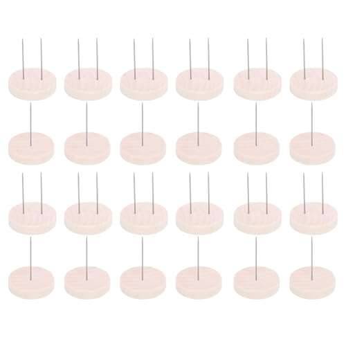 Beufee Häkelpuppenständer, 24PCS -Puppe Display 12 Einzelnadel 12 Doppelnadel Holzgestricke Puppendisplay -Zahlen Halternadel Puppenständer von Beufee