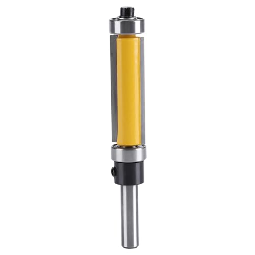 Flush Trim Router Bit 1/4 Schaft, professionelle geradlinige Flush -Trim -Router -Router -Bits mit oberen und unteren Lager 1‑1/2 -Zoll -Holzwerkzeugwerkzeug von Beufee