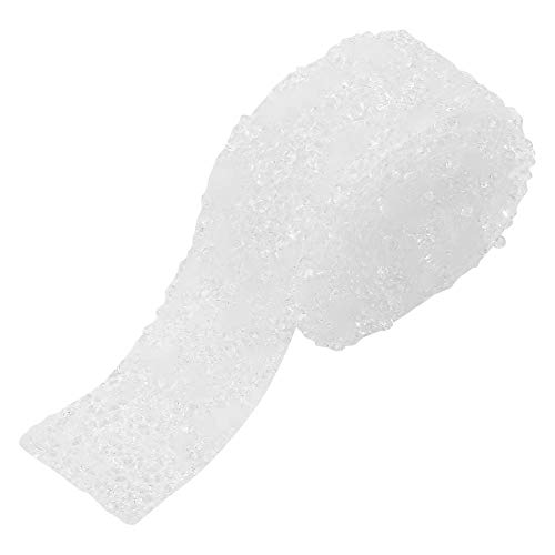 Strassband, 1 Yard, 30 mm, Netzband, Strassstreifen, Diamantstaubband, glitzernde Kristall-Strass-Rolle, Diamant-Mesh-Wickelrolle für Hochzeit, Party (Transparentes Weiß) von Beufee