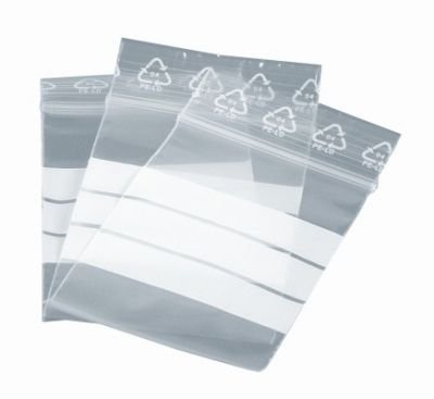 Beutel und Tüten Druckverschlussbeutel LDPE 100 x 150 mm transparent Beschriftungsfeld weiß (1000 Stück) von Beutel und Tüten