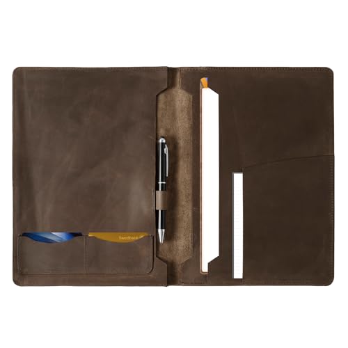 Bevel & Awl Espresso Artisanal Crazy Horse Folio Notizblock, Leder, Portfolio-Ordner, 20,3 x 27,9 cm (1,2) – Padfolio für Damen und Herren – Lebenslaufhalter, Notizbuch, Business-Portfolio-Ordner, von Bevel & Awl