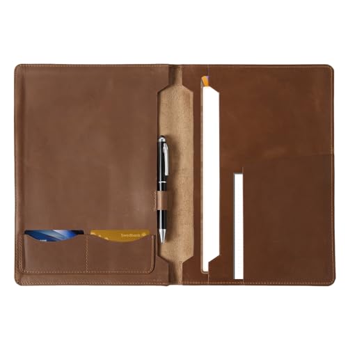 Bevel & Awl Folio-Notizblock, Leder, zum Hochziehen, 100 % reines Leder, Portfolio-Ordner, 20,3 x 27,9 cm, Padfolio für Damen und Herren, Lebenslaufhalter, Notizbuch, Business-Portfolio-Ordner, von Bevel & Awl