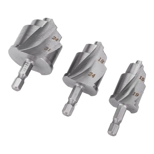 3Pack PPR Hebel -Stadel Bohrer Bit Reamer Bohrer, 1/4 Zoll Sechskant Shank Wasserrohr Expansion Bohrer Puncher Loch Opener für Wasserrohrrohr Reparaturanschlussanschlusswerkzeug von Bewinner