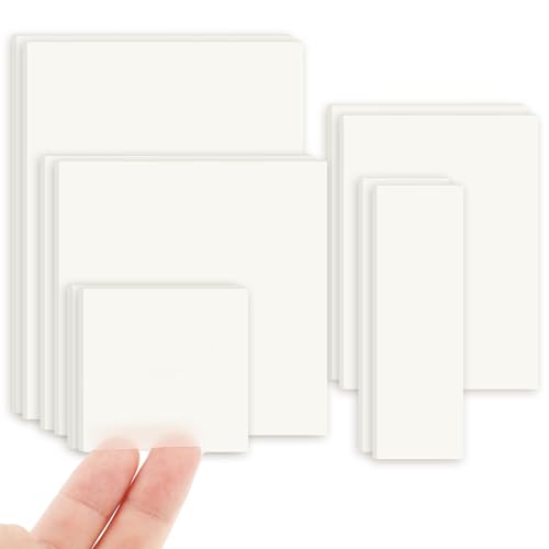 Bewudy 500 Blätter Haftnotizen Transparente, 5 Größen Durchsichtige Notizzettel Wasserfest und Wiederbeschreibbar Clear Sticky Notes Set Pagemarker Selbstklebend Klebezettel Papier für Lesen Lernen von Bewudy