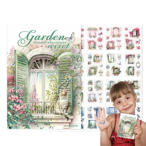 Bexdug Garten-Aufkleber für Scrapbooking, Garten-Journaling-Aufkleber | 20-Blatt-Scrapbook-Aufkleberpaket,Journaling-Buchaufkleber für Gartenlandschaft für Flasche, Glas, Gepäck von Bexdug